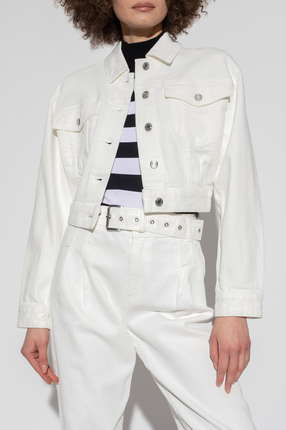 Michael kors shop white denim jacket